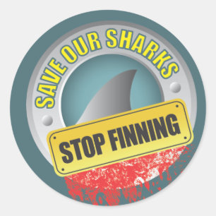 red onze haaien stop met het vinnen van Stickers