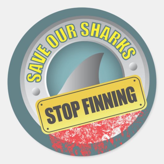 red onze haaien stop met het vinnen van Stickers (Voorkant)