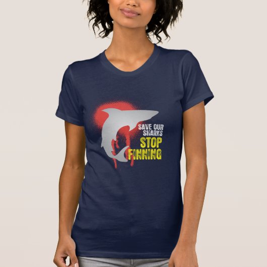 Red onze haaien Stop met T-shirt zoeken (Voorkant)