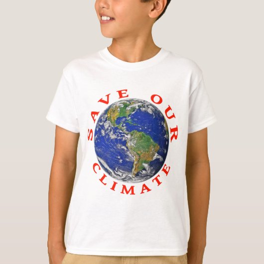 Red onze klimaat met Aarde T-shirt (Voorkant)