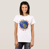 Red onze klimaat met Aarde T-shirt (Voorkant volledig)