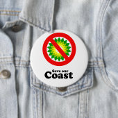 RED ONZE KUST RONDE BUTTON 4,0 CM (In situ)