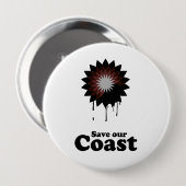 RED ONZE KUST RONDE BUTTON 4,0 CM (Voorkant /achterkant)