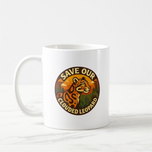 Red onze nevelpanter – Fierce Clouded Leopard Koffiemok (Links)