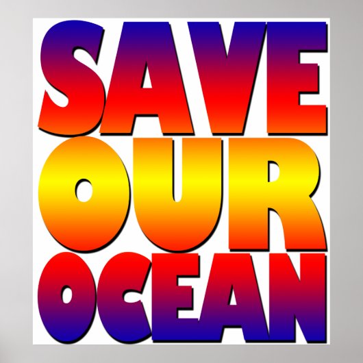 Red onze Oceaan Poster (Voorkant)