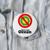 RED ONZE OCEAAN RONDE BUTTON 4,0 CM (In situ)