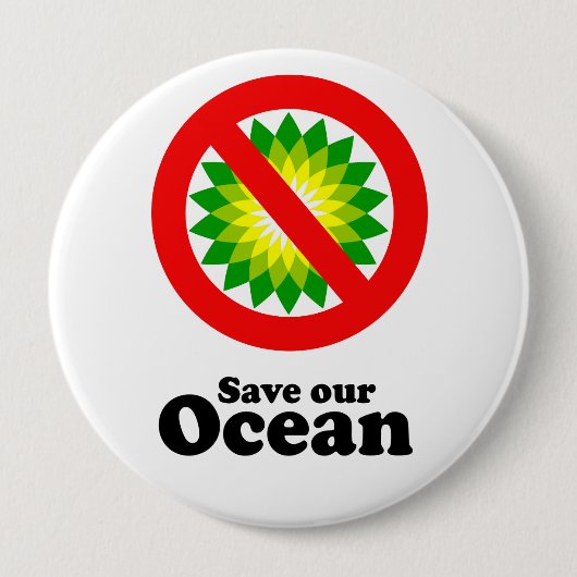 RED ONZE OCEAAN RONDE BUTTON 4,0 CM (Voorkant)