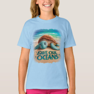 Red onze oceanen Bescherming van oceanen en zeeën T-shirt