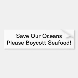 Red onze oceanen bumpersticker