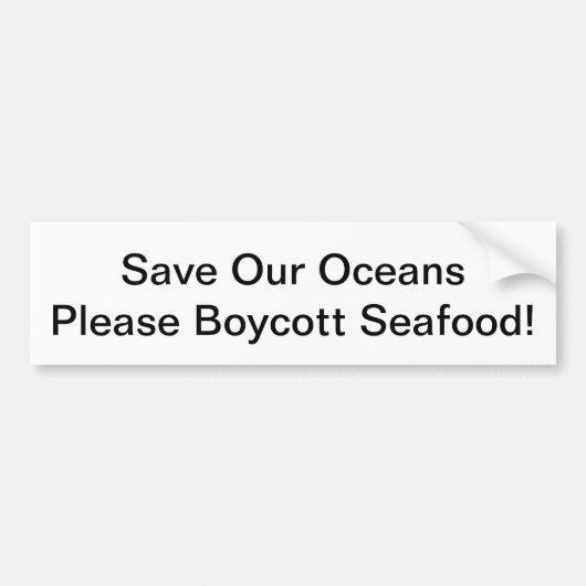 Red onze oceanen bumpersticker (Voorkant)