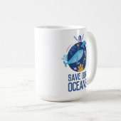 Red onze Oceanen Earth Day Koffiemok (Voorkant rechts)