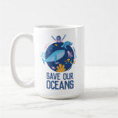 Red onze Oceanen Earth Day Koffiemok (Links)