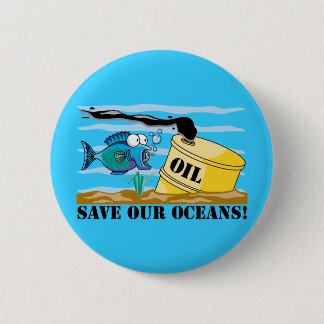 Red onze Oceanen Earth Day Ronde Button 5,7 Cm