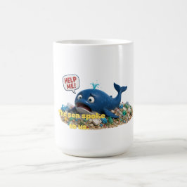 Red onze oceanen milieukunst koffiemok