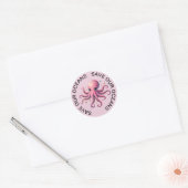 Red onze oceanen Octopus Stickers (Envelop)