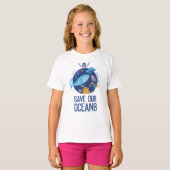 Red onze oceanen op Aarde Dag T-shirt (Voorkant volledig)