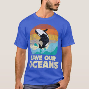 Red onze Oceanen Orca Whale Earth Day & Climate Ch T-shirt