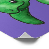 Red onze Oceanen Paarse Zee Turtle Poster (Hoek)