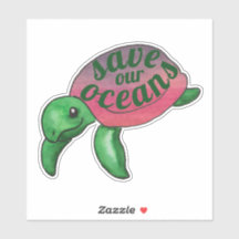 Red onze Oceanen Paarse Zee Turtle