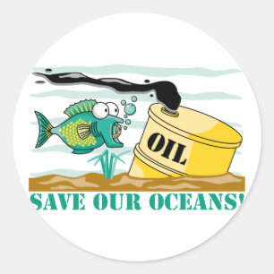 Red onze Oceanen! Ronde Sticker