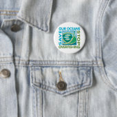 Red onze oceanen - Stop overbevissing Ronde Button 5,7 Cm (In situ)