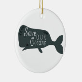 Red onze oceanen witte vis keramisch ornament (Rechts)