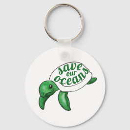 Red onze Oceans Cute Turtle Sleutelhanger