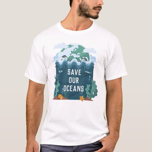 Red onze oceans Earth Day T-shirt (Voorkant)