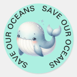 Red onze Oceans Whale Stickers