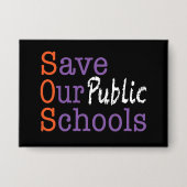 Red onze openbare scholen button (Voorkant)