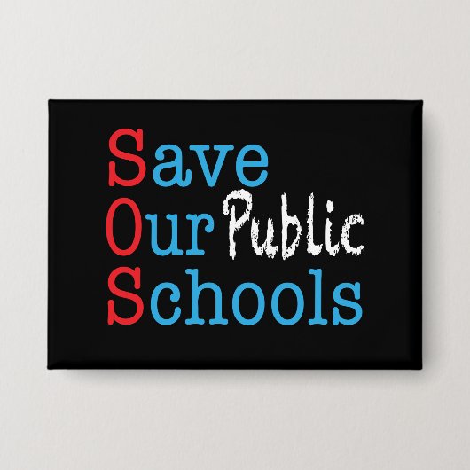 Red onze openbare scholen SOS Button (Voorkant)