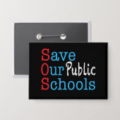 Red onze openbare scholen SOS Button (Voorkant / Achterkant)