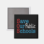 Red onze openbare scholen SOS Magneet (Voorkant / Achterkant)