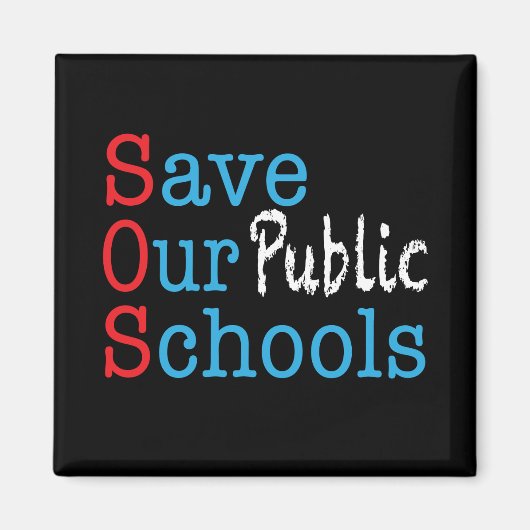 Red onze openbare scholen SOS Magneet (Voorkant)