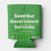 Red onze overheidsdiensten blikjeskoeler (Achterkant)