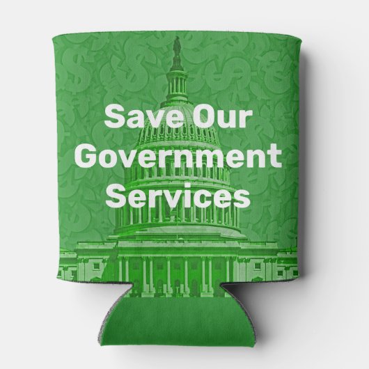 Red onze overheidsdiensten blikjeskoeler (Achterkant)