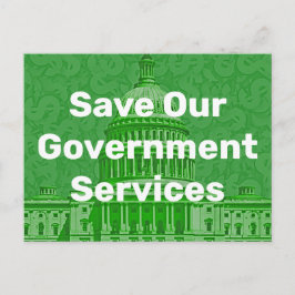 Red onze overheidsdiensten briefkaart