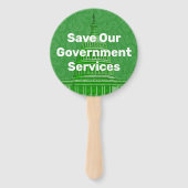 Red onze overheidsdiensten handwaaier (Achterkant)