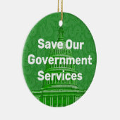 Red onze overheidsdiensten keramisch ornament (Rechts)