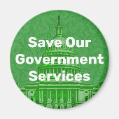 Red onze overheidsdiensten magneet (Voorkant)