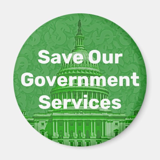 Red onze overheidsdiensten magneet (Voorkant)