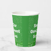 Red onze overheidsdiensten papieren bekers (Links)