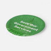 Red onze overheidsdiensten papieren bordje (Gekanteld)