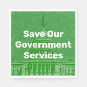 Red onze overheidsdiensten servet (Voorkant)