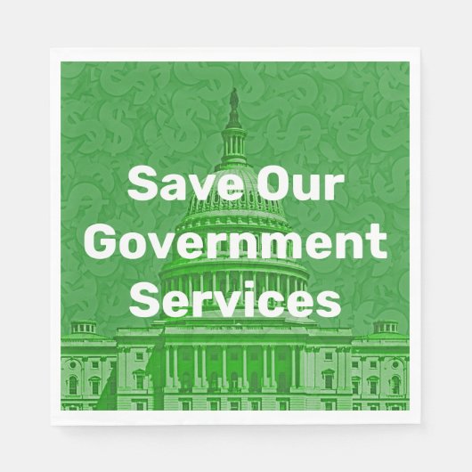 Red onze overheidsdiensten servet (Voorkant)