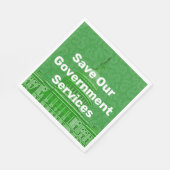 Red onze overheidsdiensten servet (Hoek)