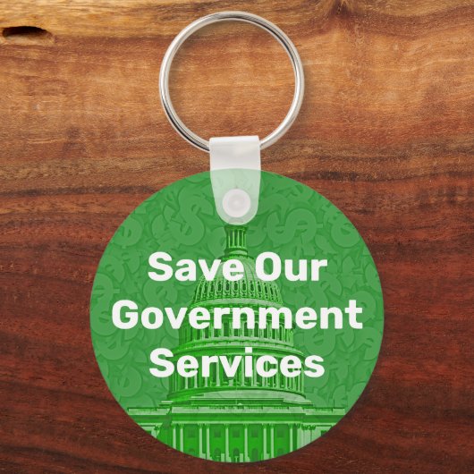 Red onze overheidsdiensten sleutelhanger (Achterkant)