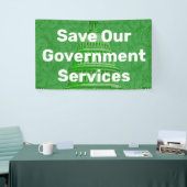 Red onze overheidsdiensten spandoek (Beurs)