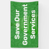 Red onze overheidsdiensten spandoek (Verticaal)