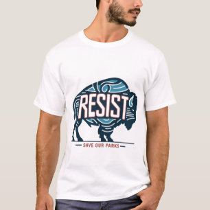 Red onze parken Retro Bizon Weersta Omgeving T-shirt